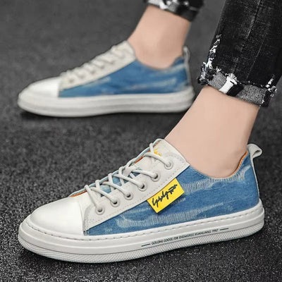 Men's casual style hard-wearing denim trainers - Bruno