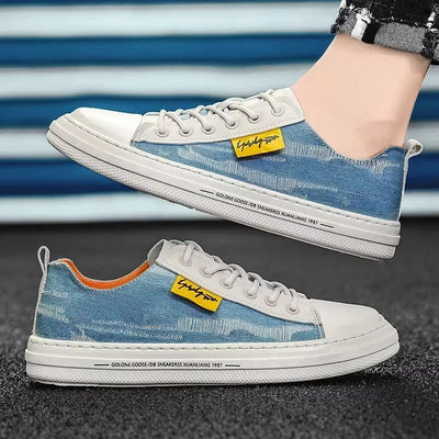 Men's casual style hard-wearing denim trainers - Bruno