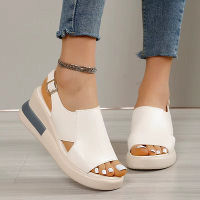 Women's synthetic platform sandals open toe design - Renata