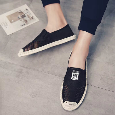 Men's espadrille style breathable canvas moccasins - Julián