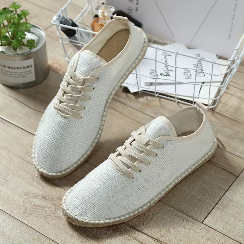 Men's casual style breathable linen espadrilles - Mauro