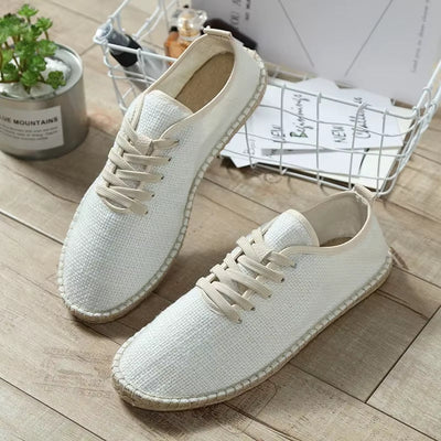 Men's casual style breathable linen espadrilles - Mauro
