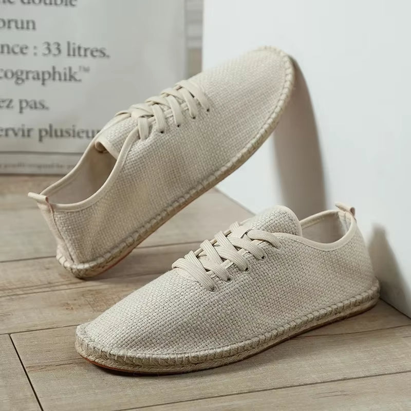 Men's casual style breathable linen espadrilles - Mauro