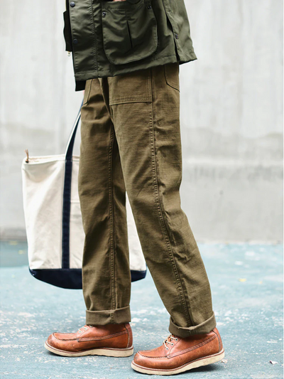 Carim military straight trousers