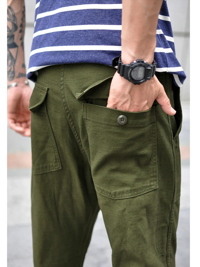Carim military straight trousers