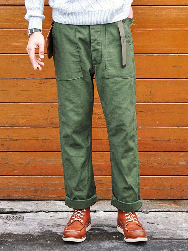 Carim military straight trousers