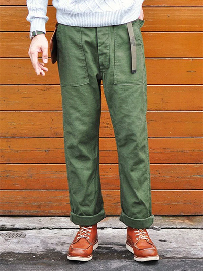 Carim military straight trousers