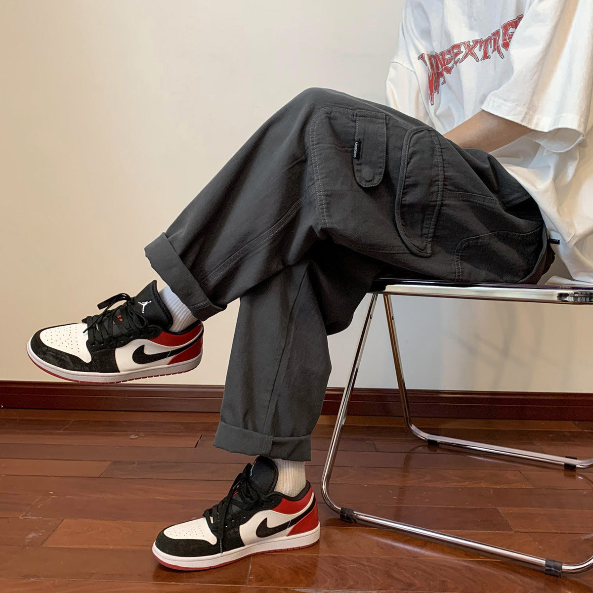 Liam - Army green summer thin straight pants