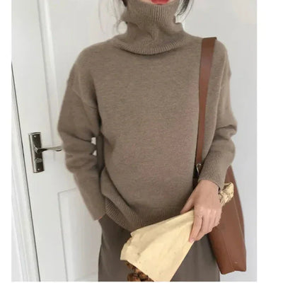 Brielle - Turtleneck jumper in the style of a quilted jumper