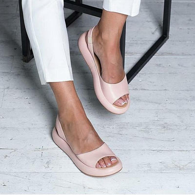 Elegant open platform women's sandals