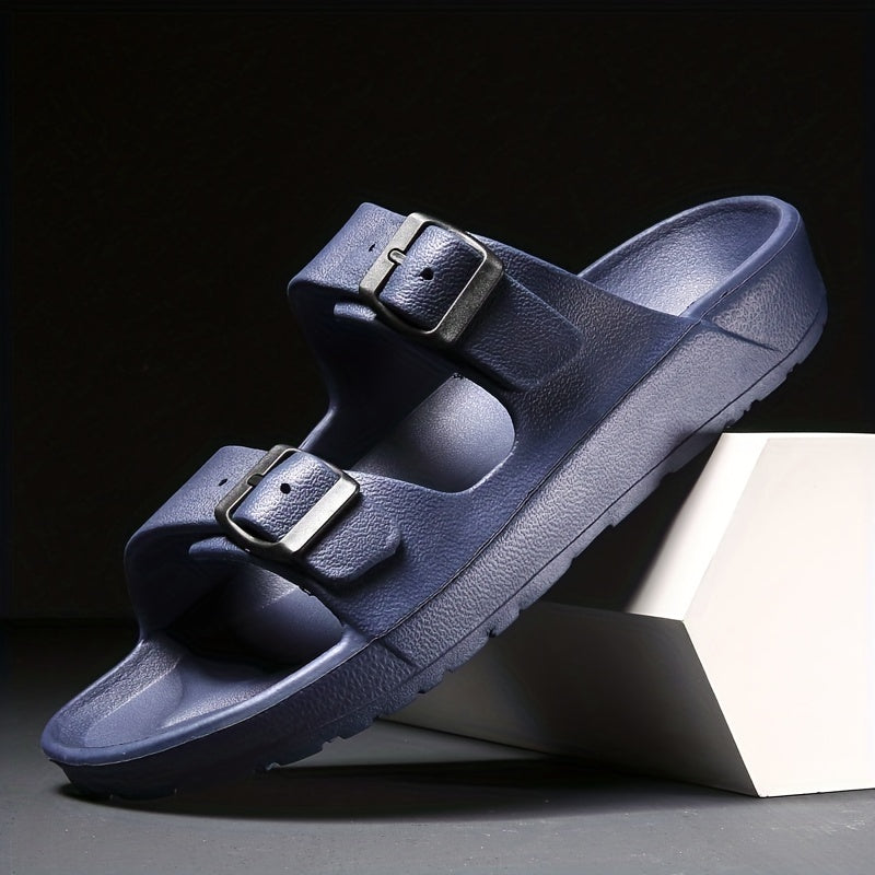 Men's sandal with double buckle