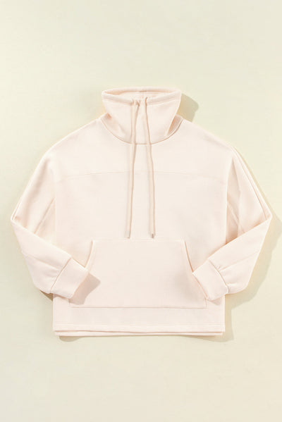 Aubrey - Turtleneck sweatshirt with drawstring and sleeves