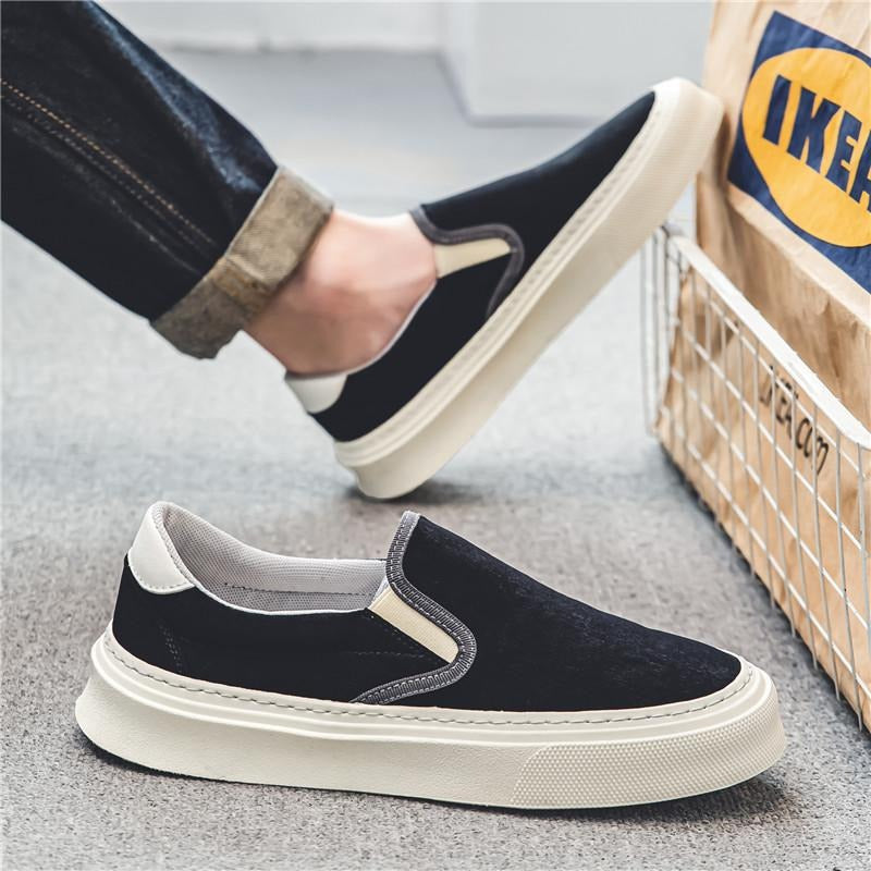 Men's breathable canvas slip-on trainers - Adrix