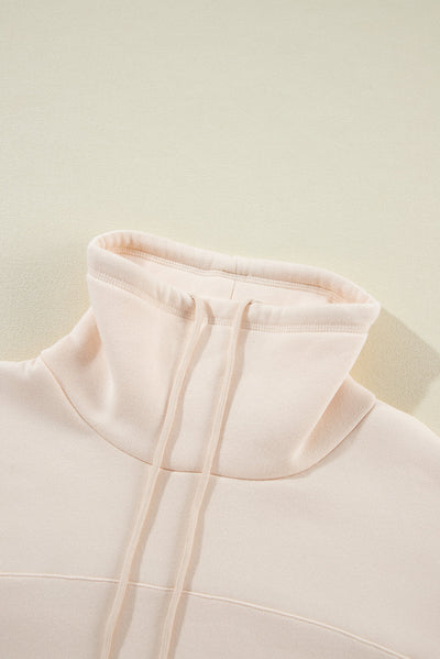 Aubrey - Turtleneck sweatshirt with drawstring and sleeves