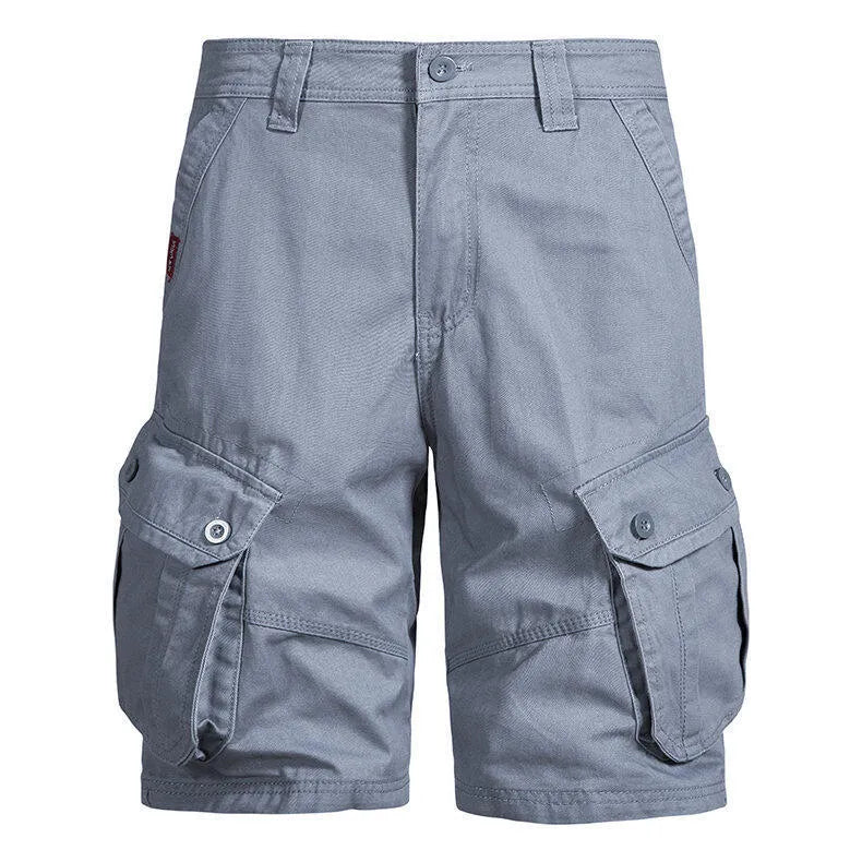 Men's casual cotton cargo pockets shorts - Jason