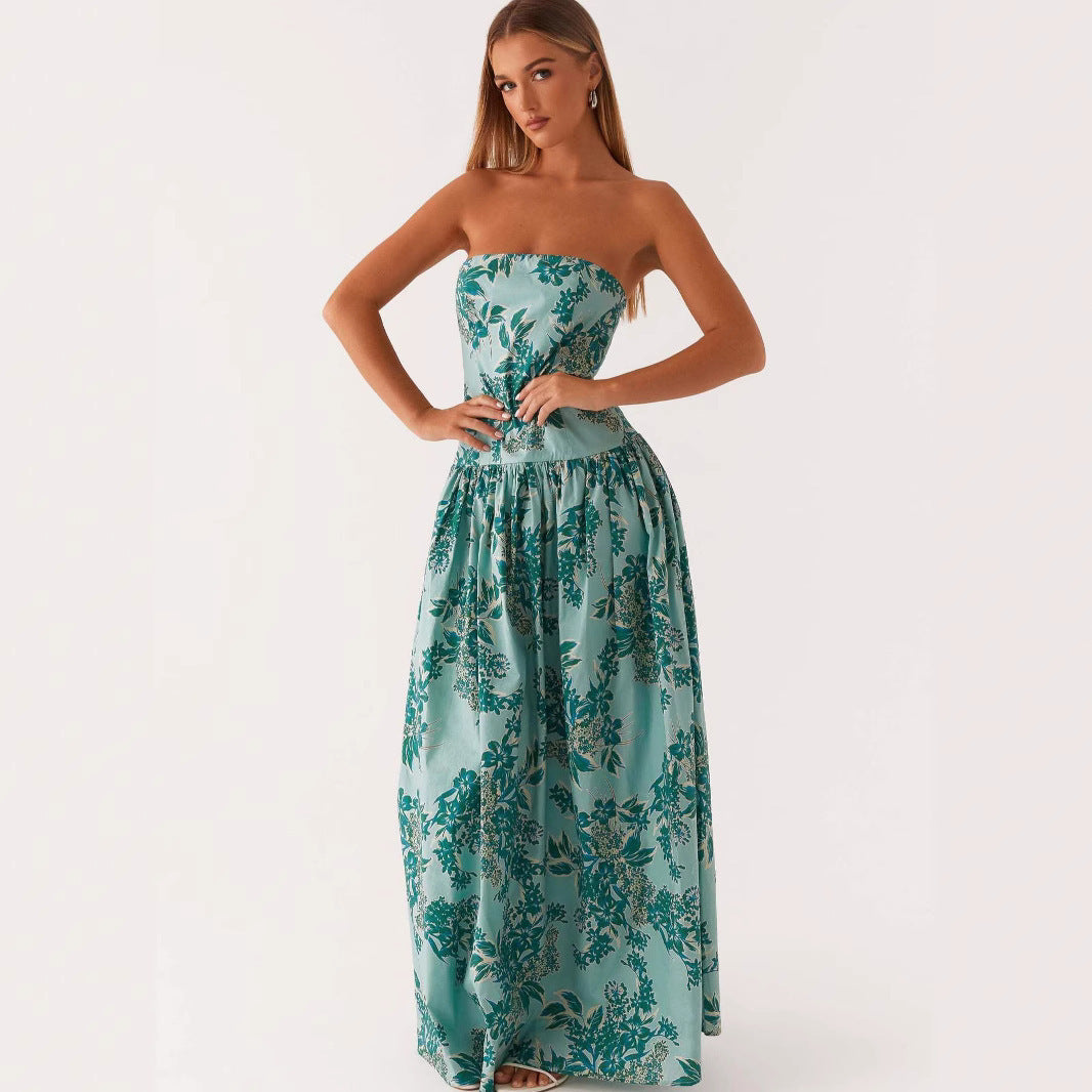 Printed Long Dress Woman - Selene