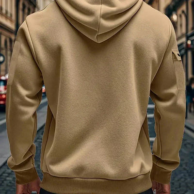 Men's sweatshirt with hood and pockets - Cesar