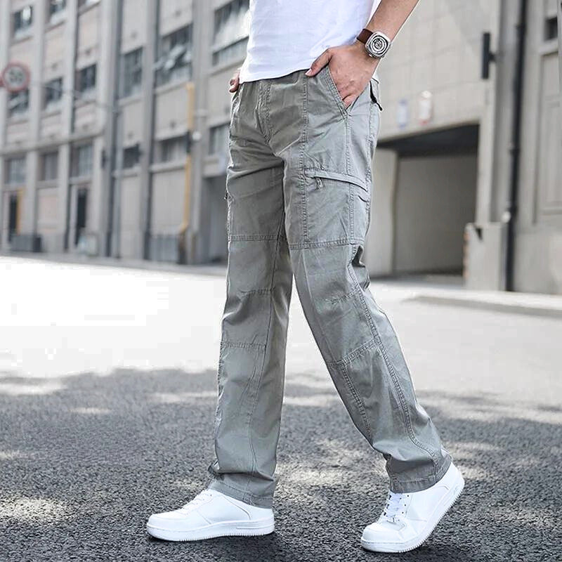 Men's cotton cargo trousers