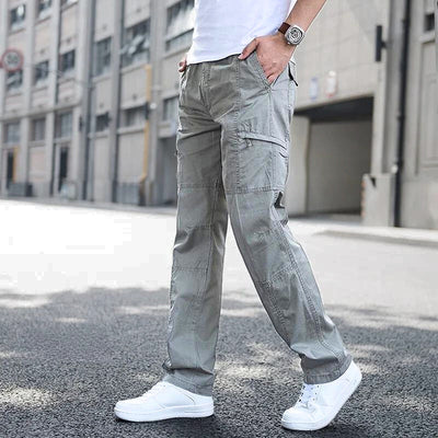 Men's cotton cargo trousers