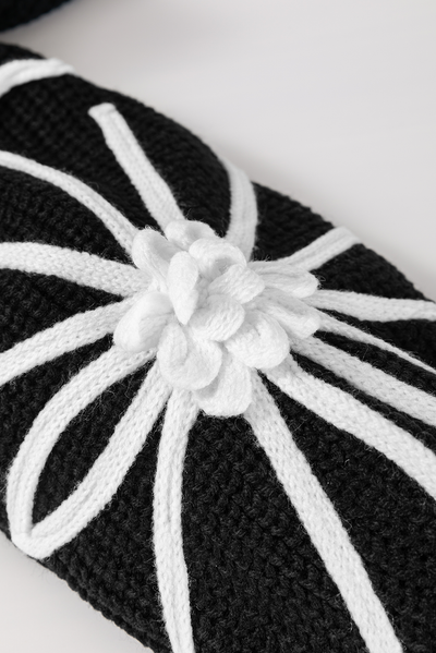 Women's Longline Knit Cardigan with Floral Embroidery - Mireille