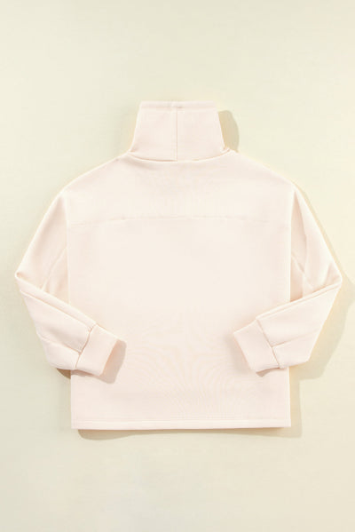 Aubrey - Turtleneck sweatshirt with drawstring and sleeves