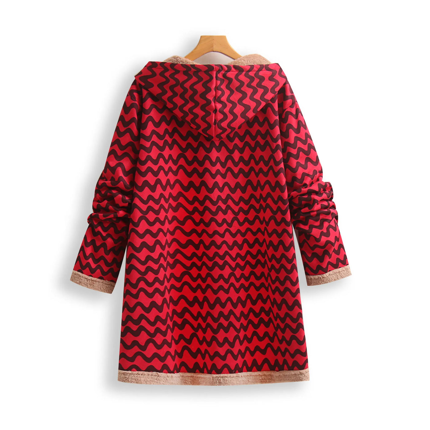 Clarisse - Wide-cut, lined fleece coat with hood