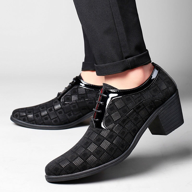 Men's shoes block heel pointed toe - Enric