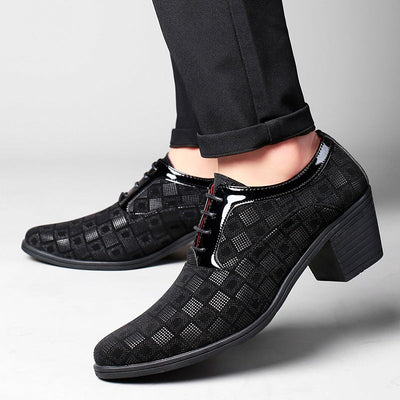 Men's shoes block heel pointed toe - Enric