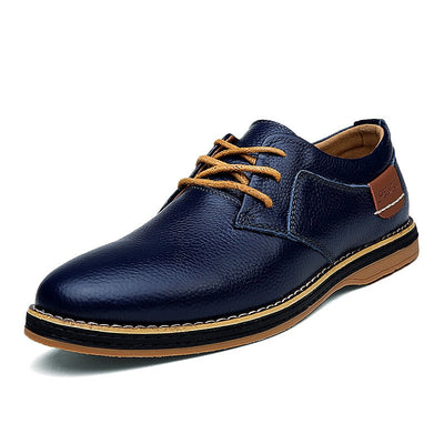 High-quality men's leather Oxford shoes in various colours