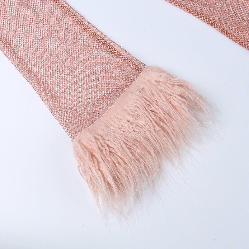 Charlize - Solid Mesh Mini Party Dress