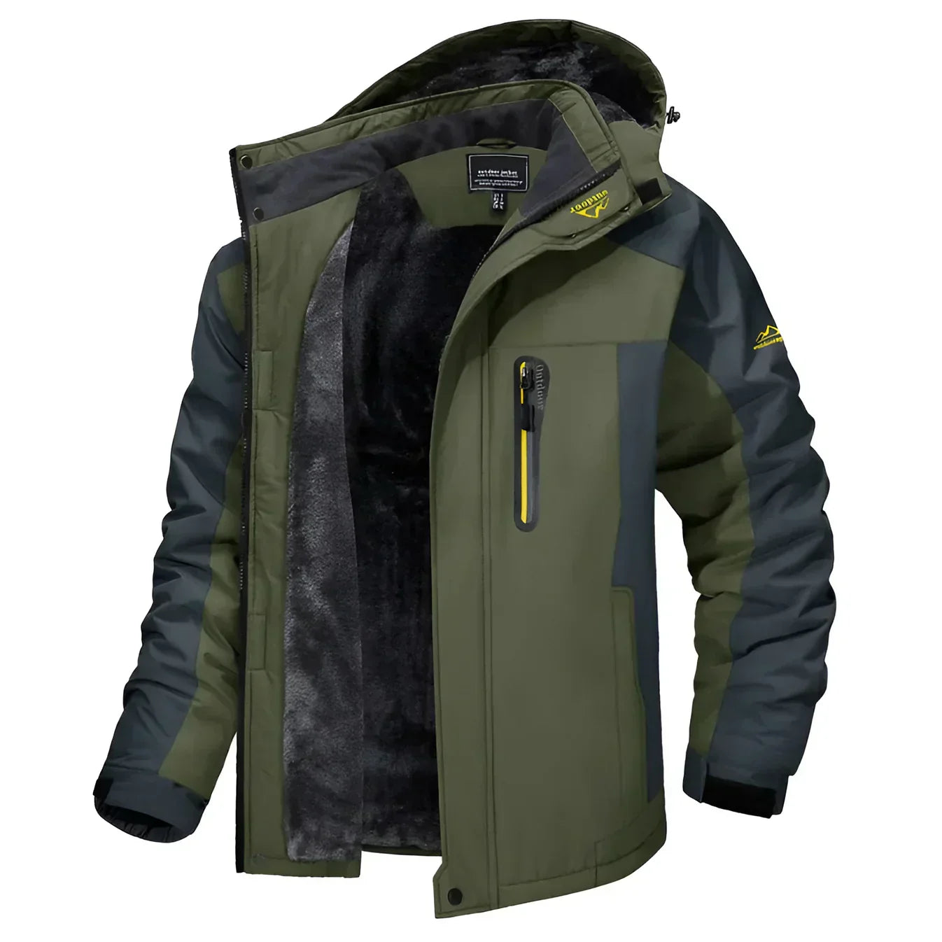 Men's waterproof lined jacket with hood - Cavalieri