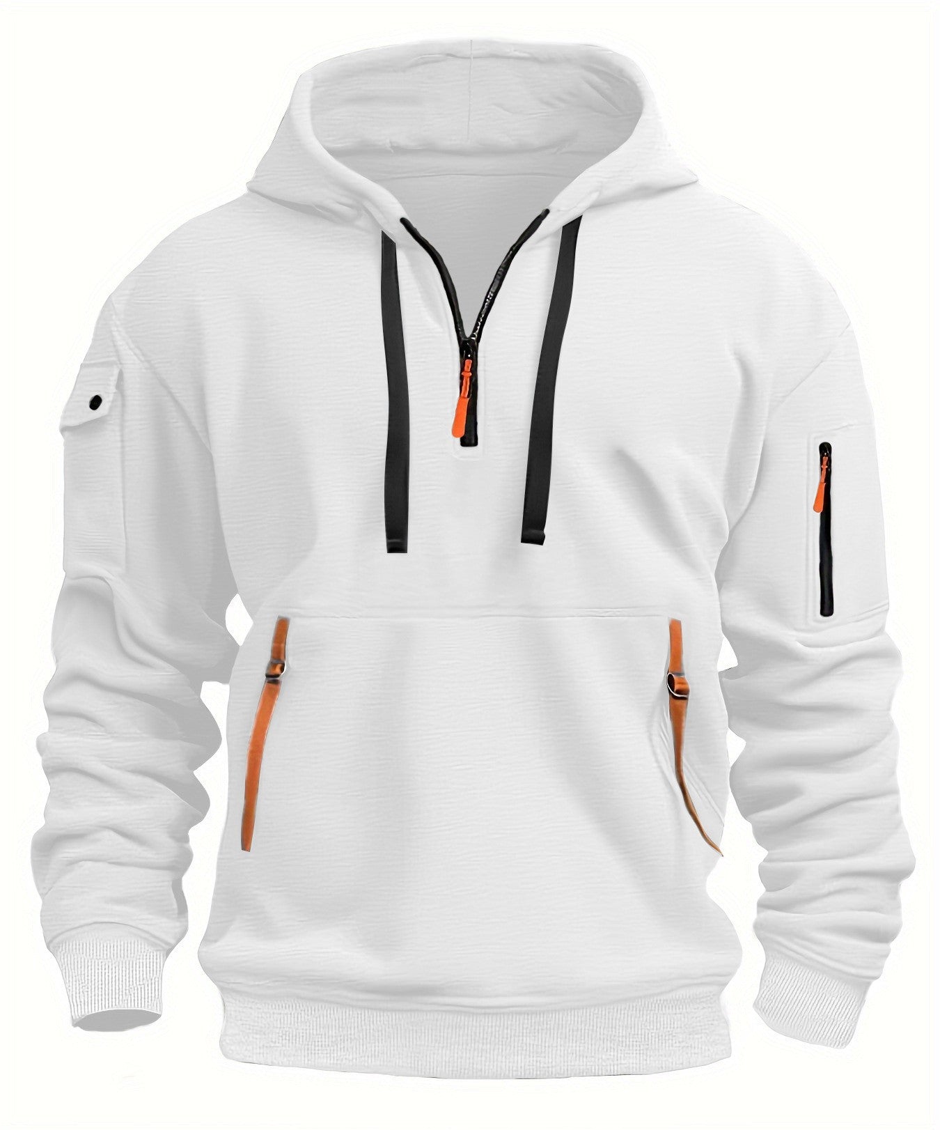 Men's sweatshirt with hood and pockets - Cesar