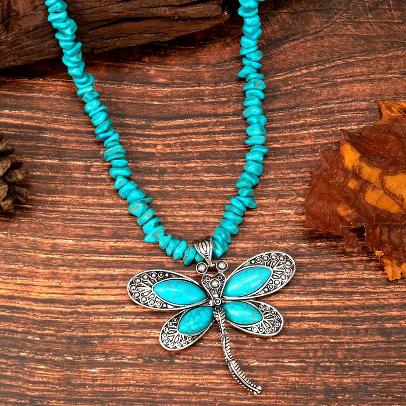 Blue Dragonfly Necklace - Vita