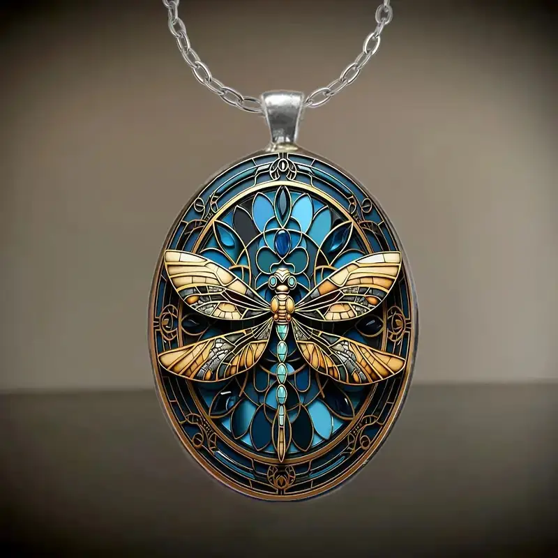 Dragonfly Blue Necklace - Rina