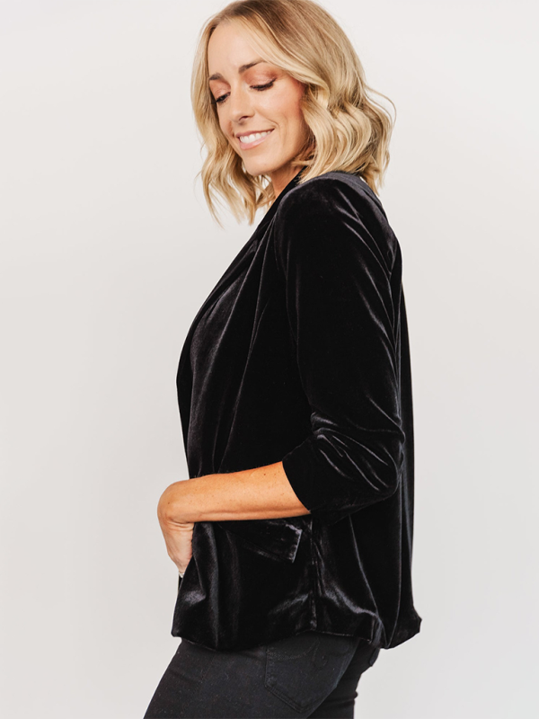 Women's Velvet Blazer and Trousers Set - Loréna