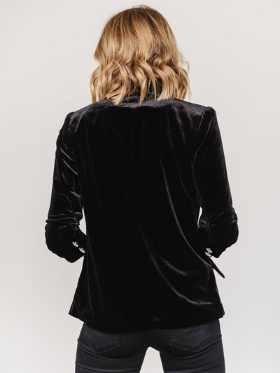 Women's Velvet Blazer and Trousers Set - Loréna
