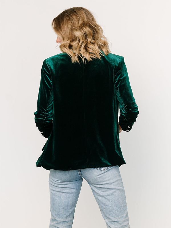Women's Velvet Blazer and Trousers Set - Loréna