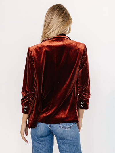 Women's Velvet Blazer and Trousers Set - Loréna