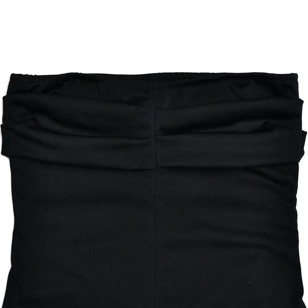 Long elegant woman dress with high slit - Noémie