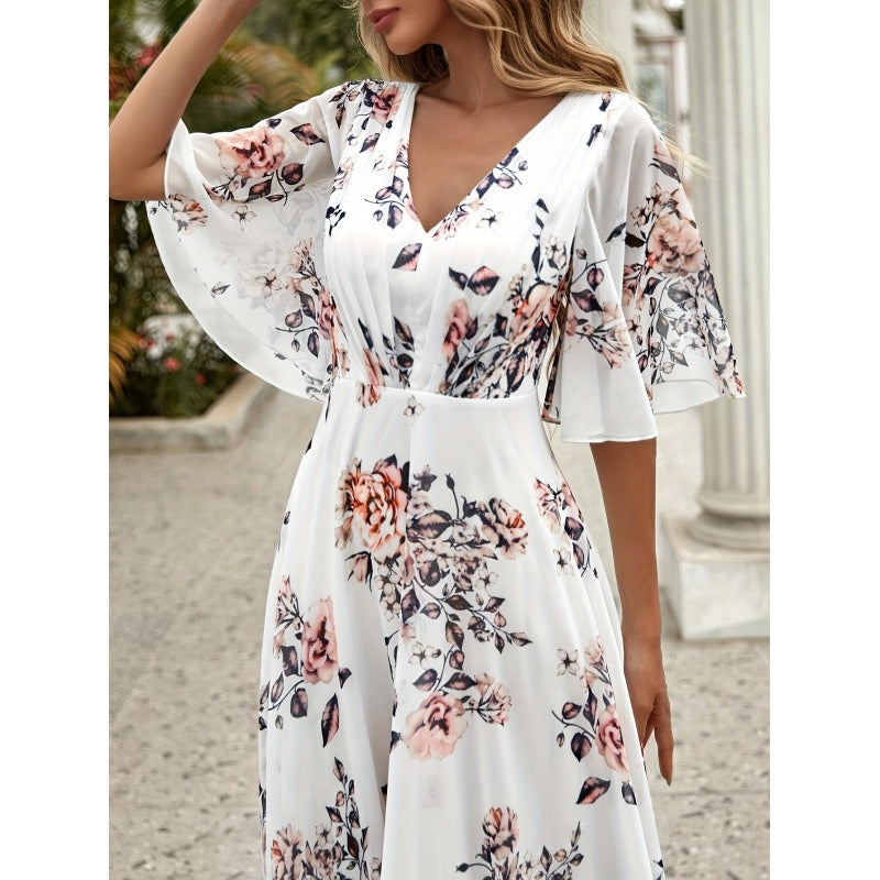 Floral long dress woman - Sorelia