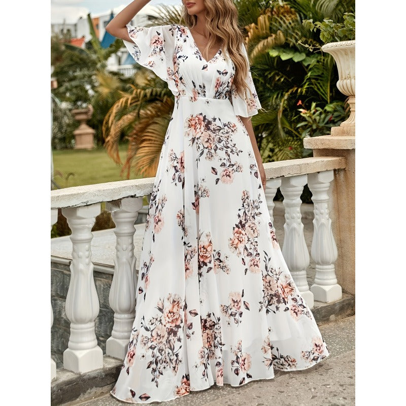 Floral long dress woman - Sorelia
