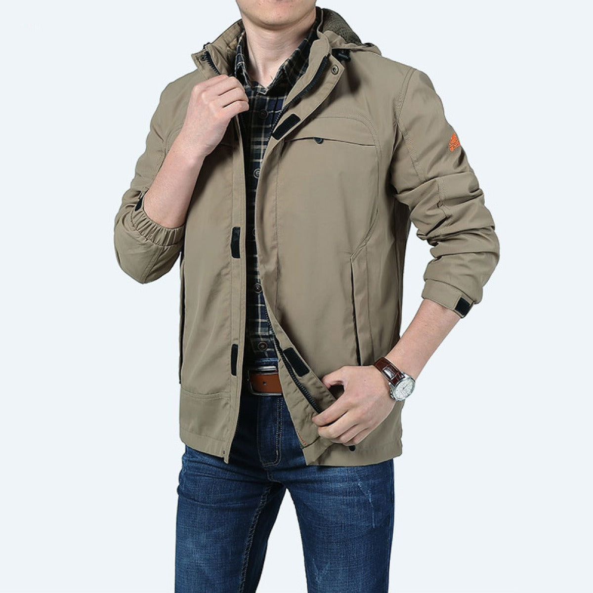 Men's casual waterproof jacket with functional pockets - Bahamut