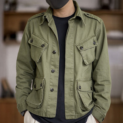 Men's military style jacket with flap pockets - Enrik