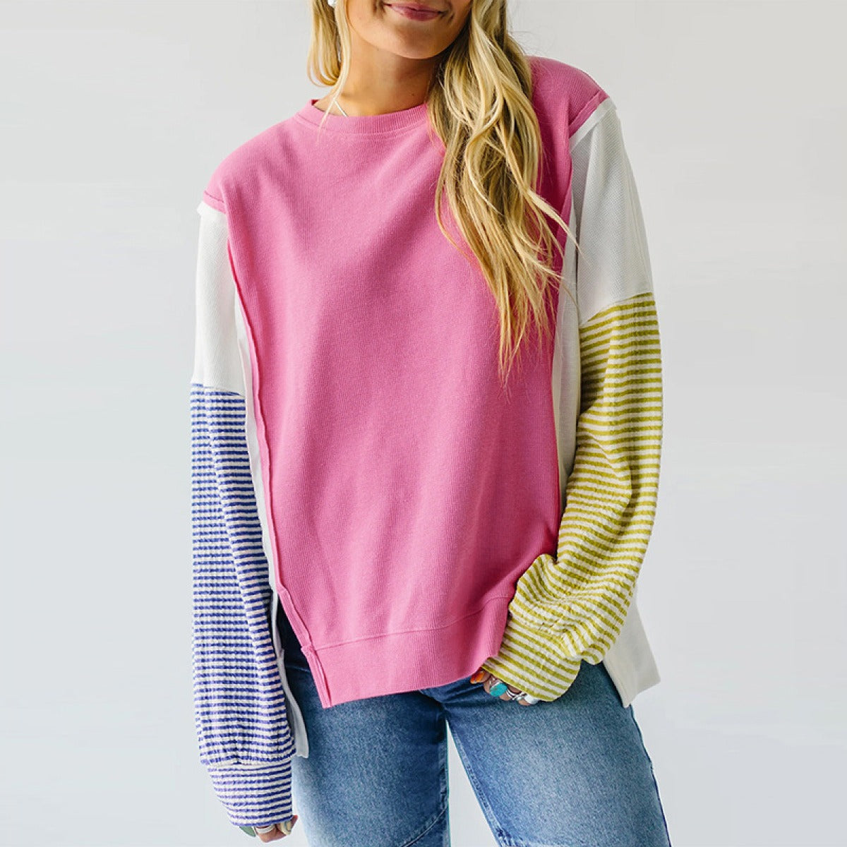 Multicolor long-sleeved casual sweatshirt - Maelis