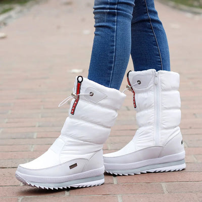 Women's waterproof padded snow boots high leg - Flavia