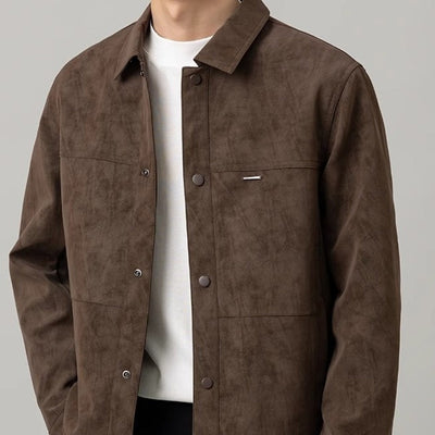 Men's suede effect jacket - Renan