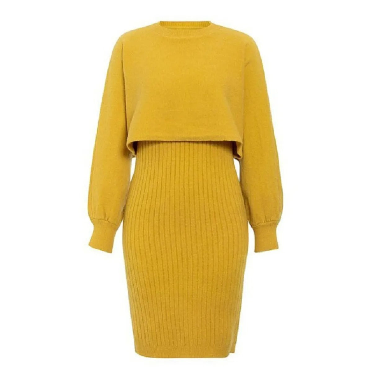 Knitted dress with two-piece effect - Karine