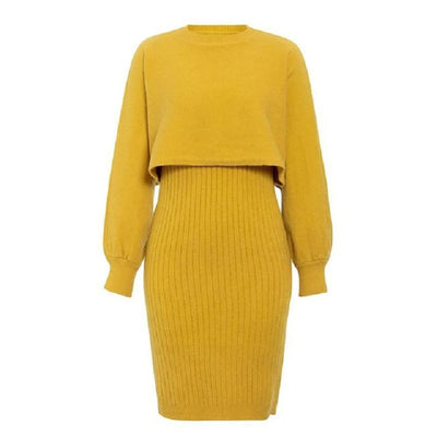 Knitted dress with two-piece effect - Karine