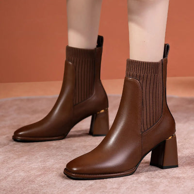 Wide elastic heel ankle boots - Erendira