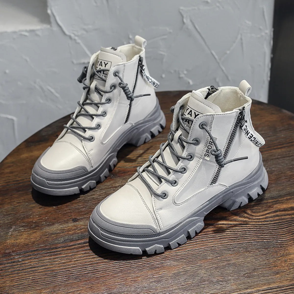 Urban boots with side zipper - Elian